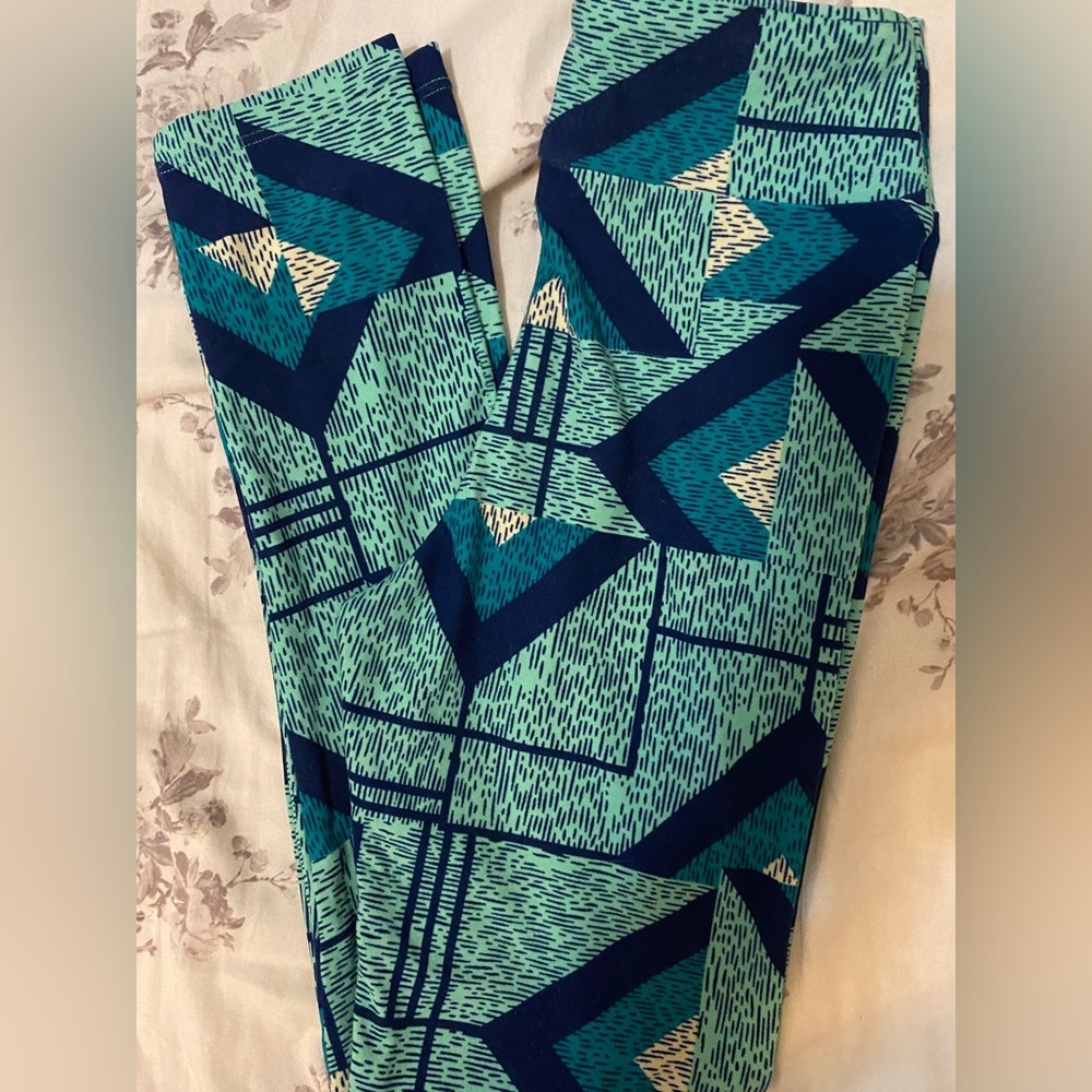 Mint and teal leggings